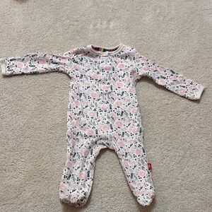 Magnetic Me: Floral Pink and White Kids One Piece